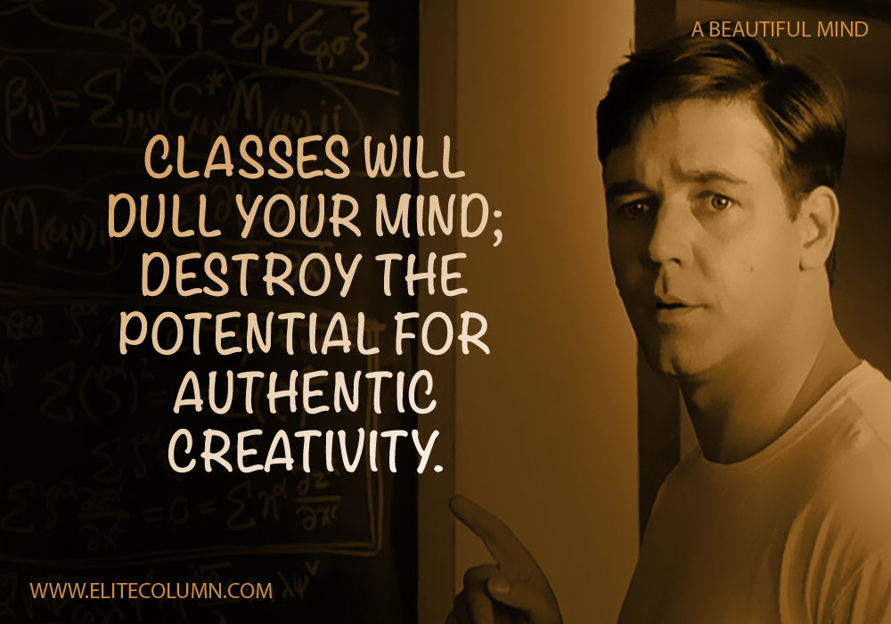 10 A Beautiful Mind Movie Quotes To Provoke Your Thoughts | EliteColumn