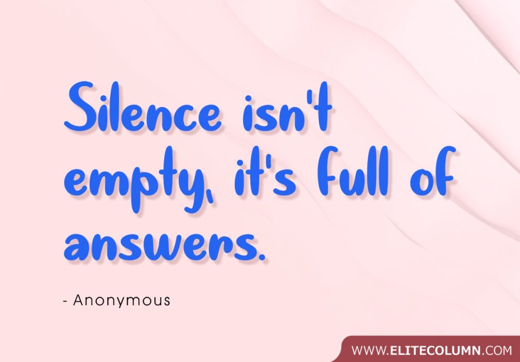 50 Silence Quotes That Will Make You Feel Calm (2023) EliteColumn