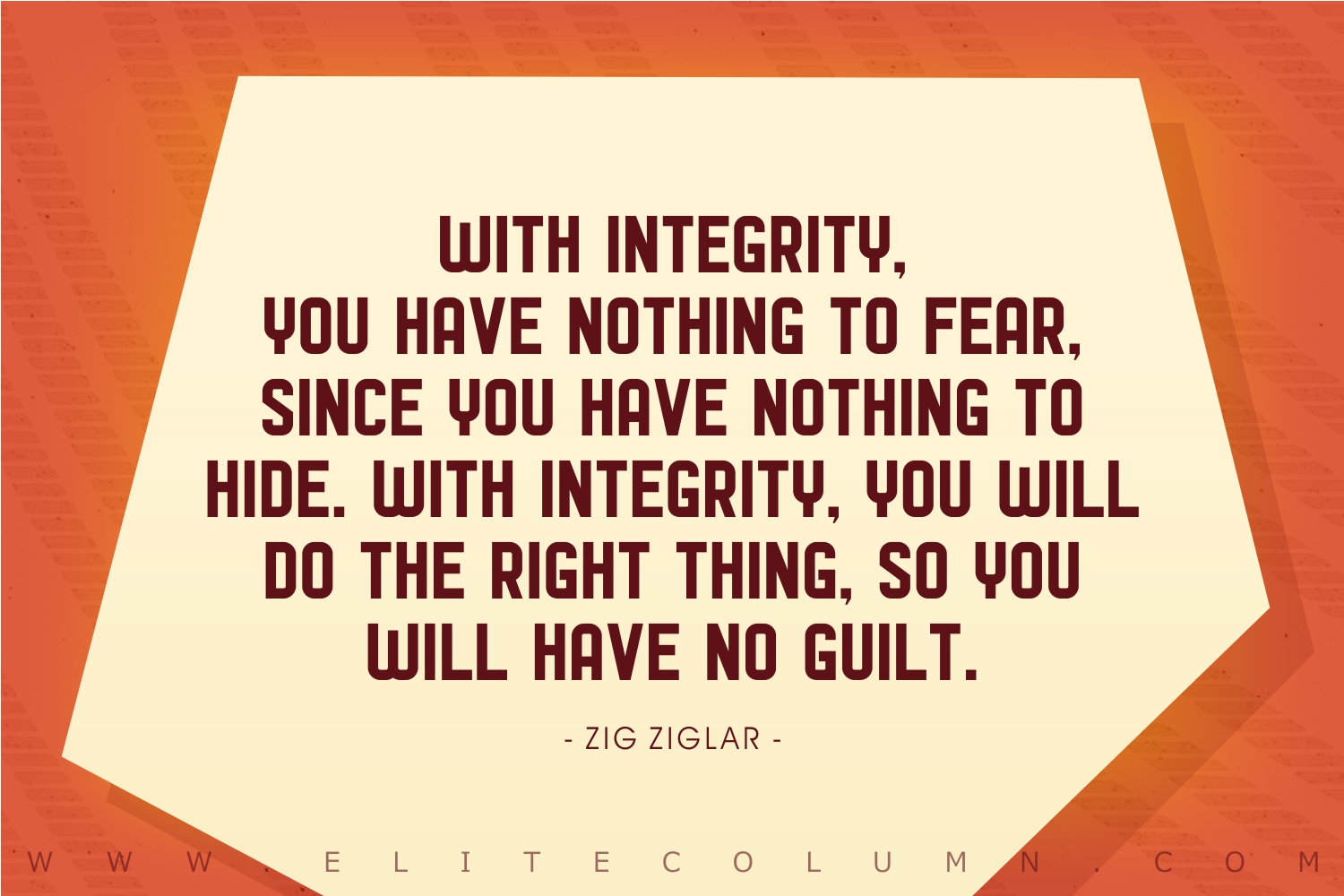 speech about integrity