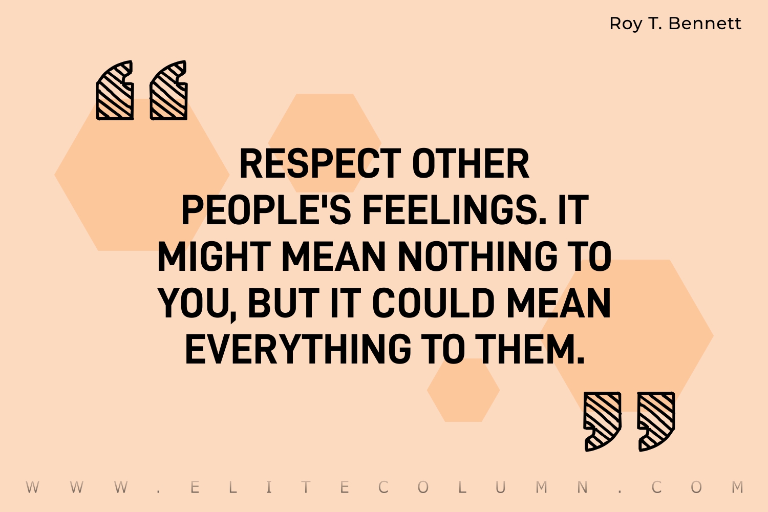 respect peoples feelings